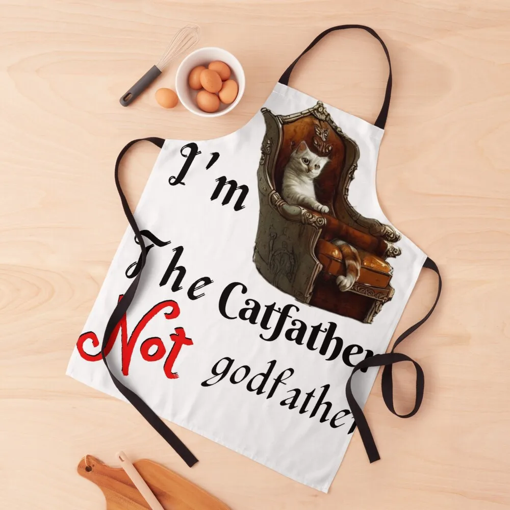 The Catfather not godfather Apron christmas 2024 Kitchen Things Apron