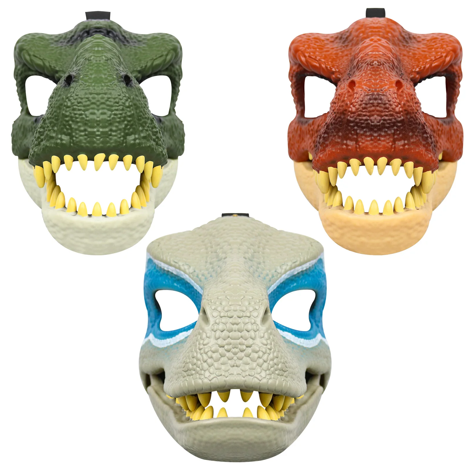 

Terror Halloween Dinosaur Animal Headgear Mask Weird Dinosaur Animal Open Mouth Latex Personality Mask Holiday Stage Party Prop