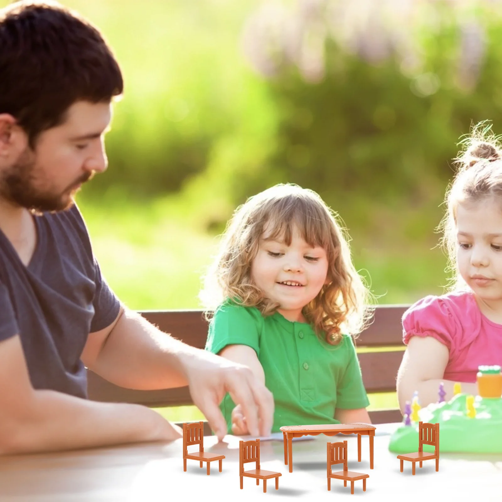 Chaises de jouet de table à manger, meubles de maison, petit jeu, mini salle à manger pour enfants