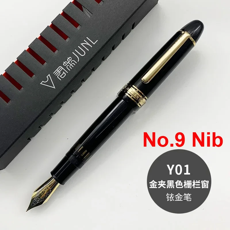 

YONGSHENG/JUNLAI Steel Nib King 930 Resin Piston Fountain Pen Iraurita No.9 F/M/B Nib Gold Silver Clip Business Pen Gift