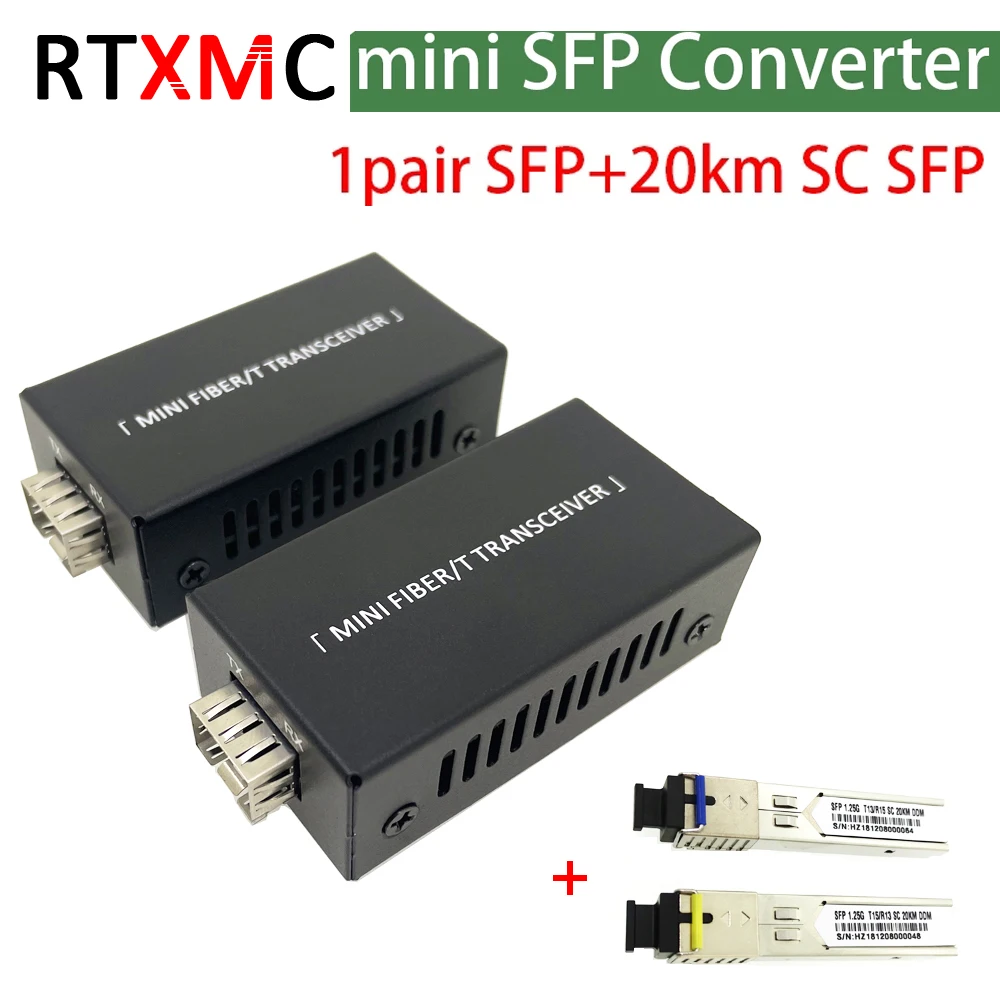 mini 155M/1.25G SFP Fiber Port RJ45 Gigabit Media Converter 5-12V 10/100/1000M Ethernet Transceiver fiber optical switch