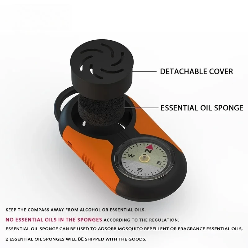 THY-25 THA-25 Outdoor Compass Thermometer Hygrometer Portable EDC Carry-on Survival Gear Tools