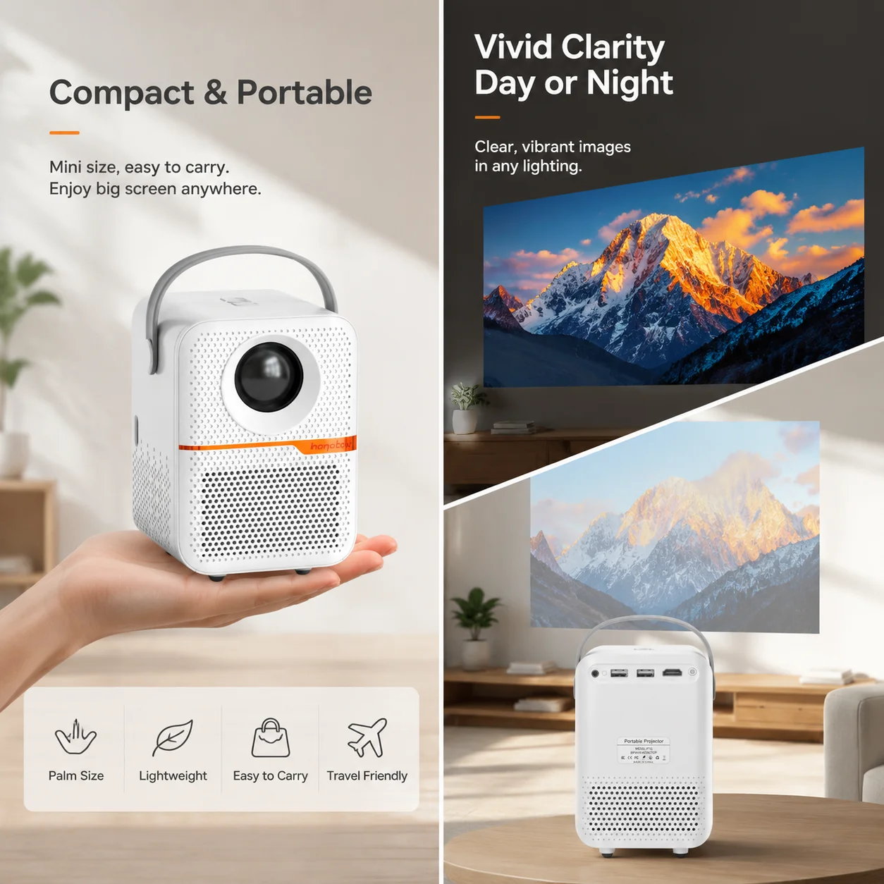 LINGLAN P10 Smart LED Projecto - Smart Home Video ulasan dan harga