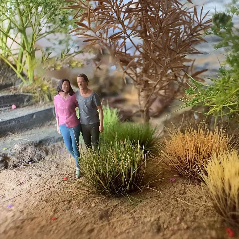 متعدد الألوان لتقوم بها بنفسك خصلات العشب الاصطناعي اكسسوارات النايلون العشب العنقودية متعدد التضاريس المشهد الصغير العشب خصلات نموذج #2