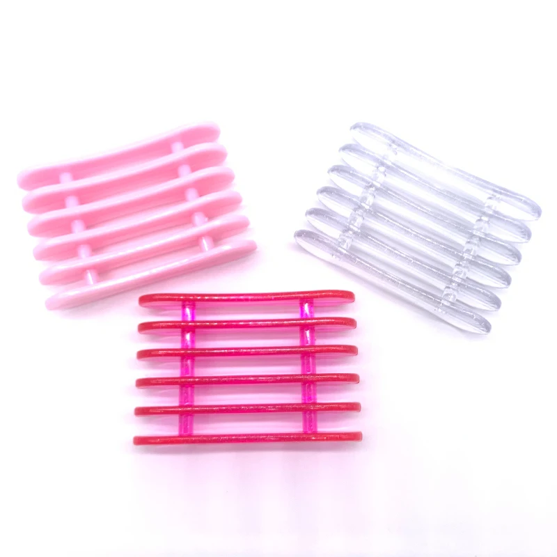 

3pcs 5 Grids Brush Holder Pen Rest Display Stand Acrylic Nail Art Showing Shelf Plastic Makeup Tools