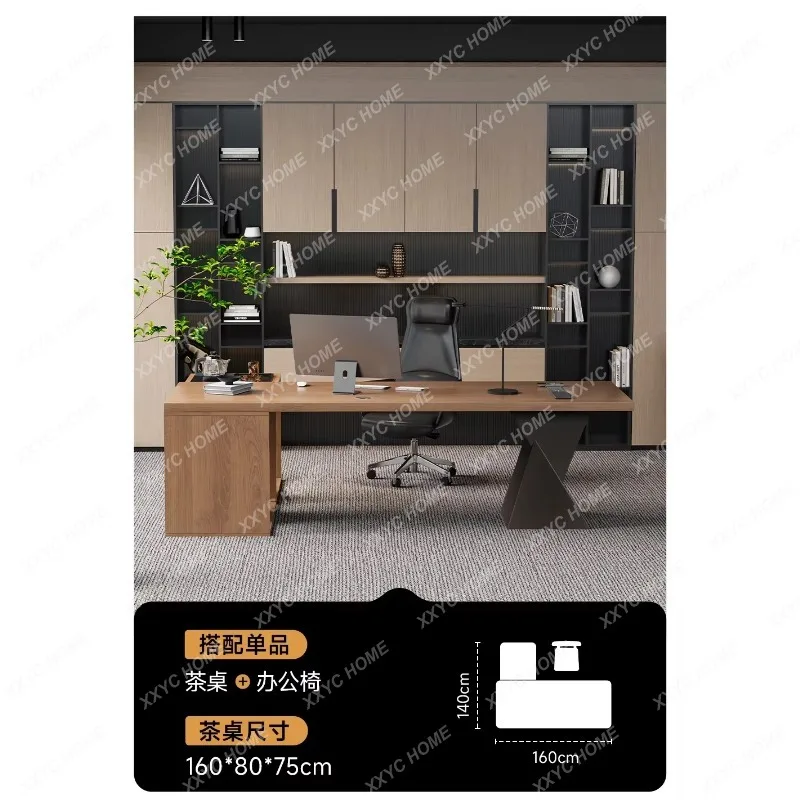 HHBeautiful  Reception L Shape Office Desk Wood Luxury Large Wooden Modern Office Table Commercial Storage Furniture