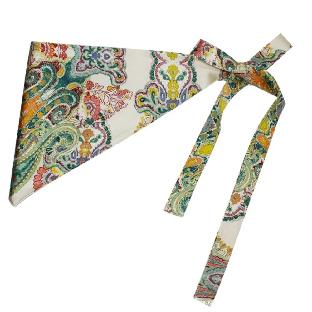 

Chinese Style Ethnic Triangular Waistband Embroidered Printing Tassel Floral Triangular Belt Exquisite Clothing Accessories