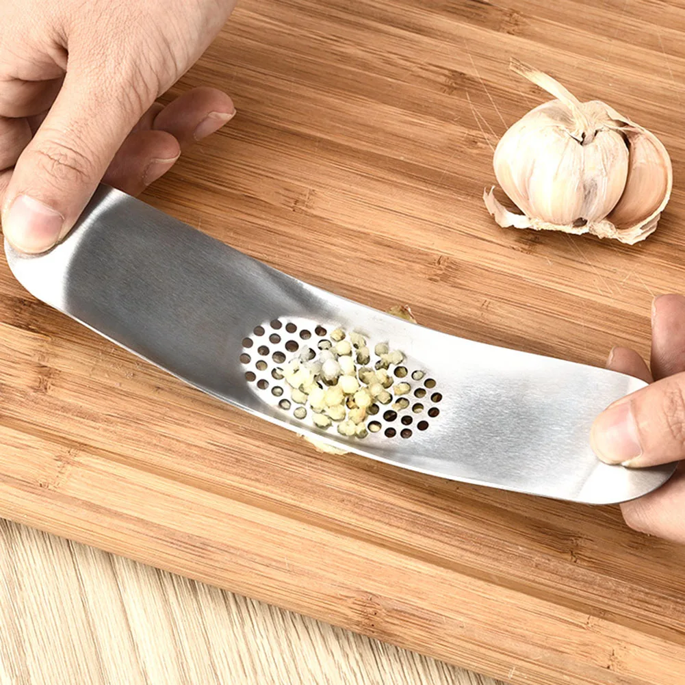 Kitchen Tools Gadgets Stainless Steel Garlic Rocker Crusher Mincer Press Garlic Crusher Handle Garlic Home Supplies