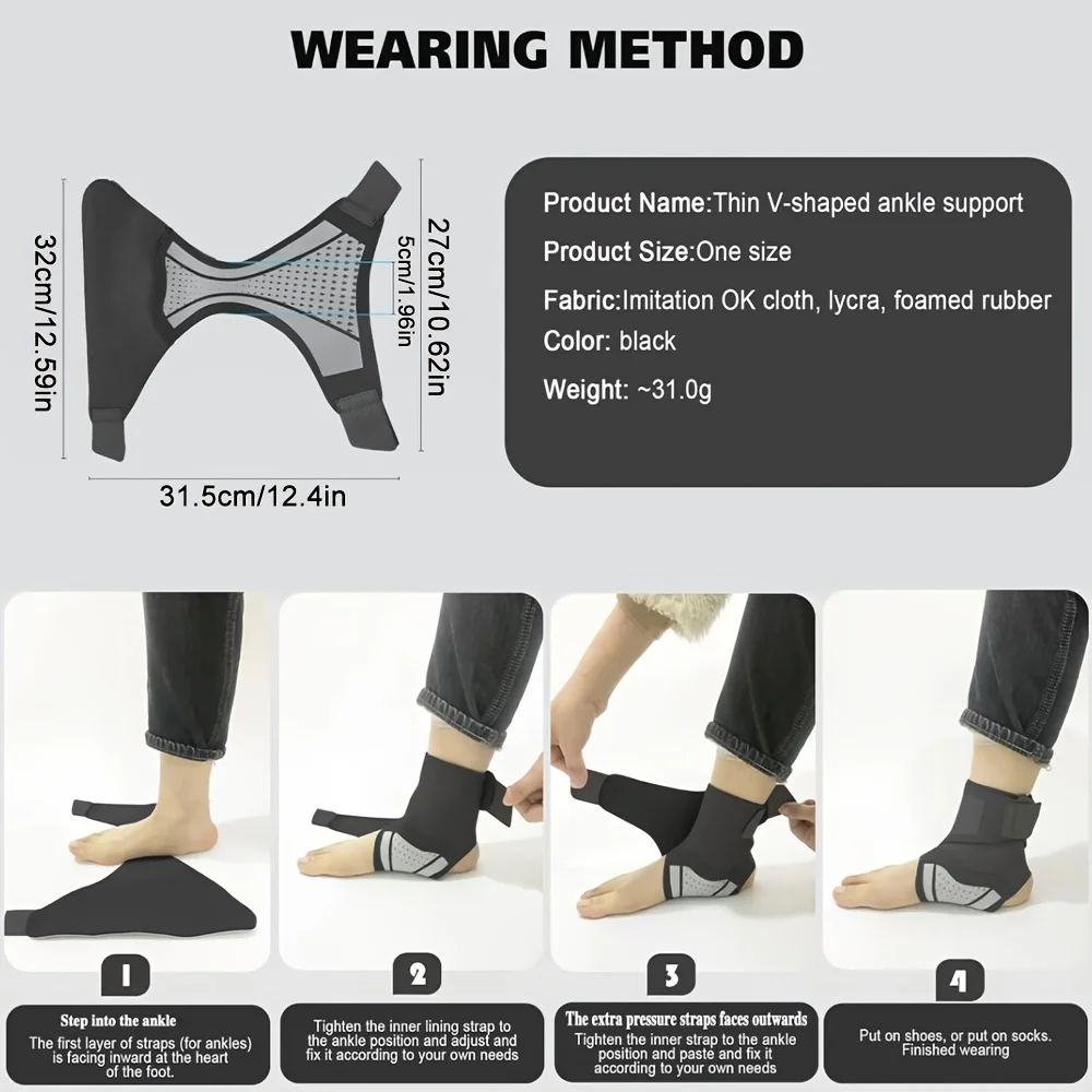 1pcs Breathable Fixed Compression Ankle Support Socks for Preventing Ankle Sprains, Suitable for And Outdoor Cycling