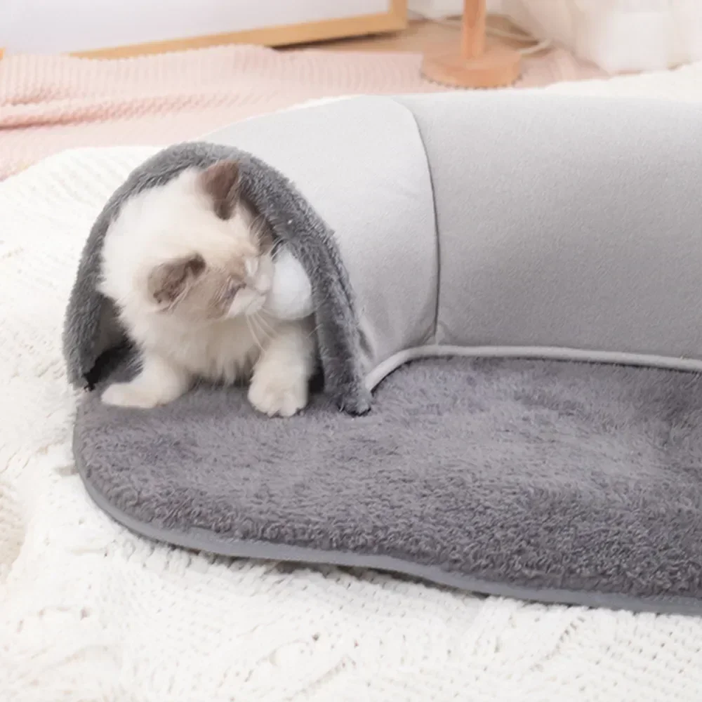 Cat Play Long Plush Tunnel Pet Animal Tunnels Cats Guinea Pig Rabbits Funny Cat Supply Can Be Used As A Sleeping Mat Playing Toy