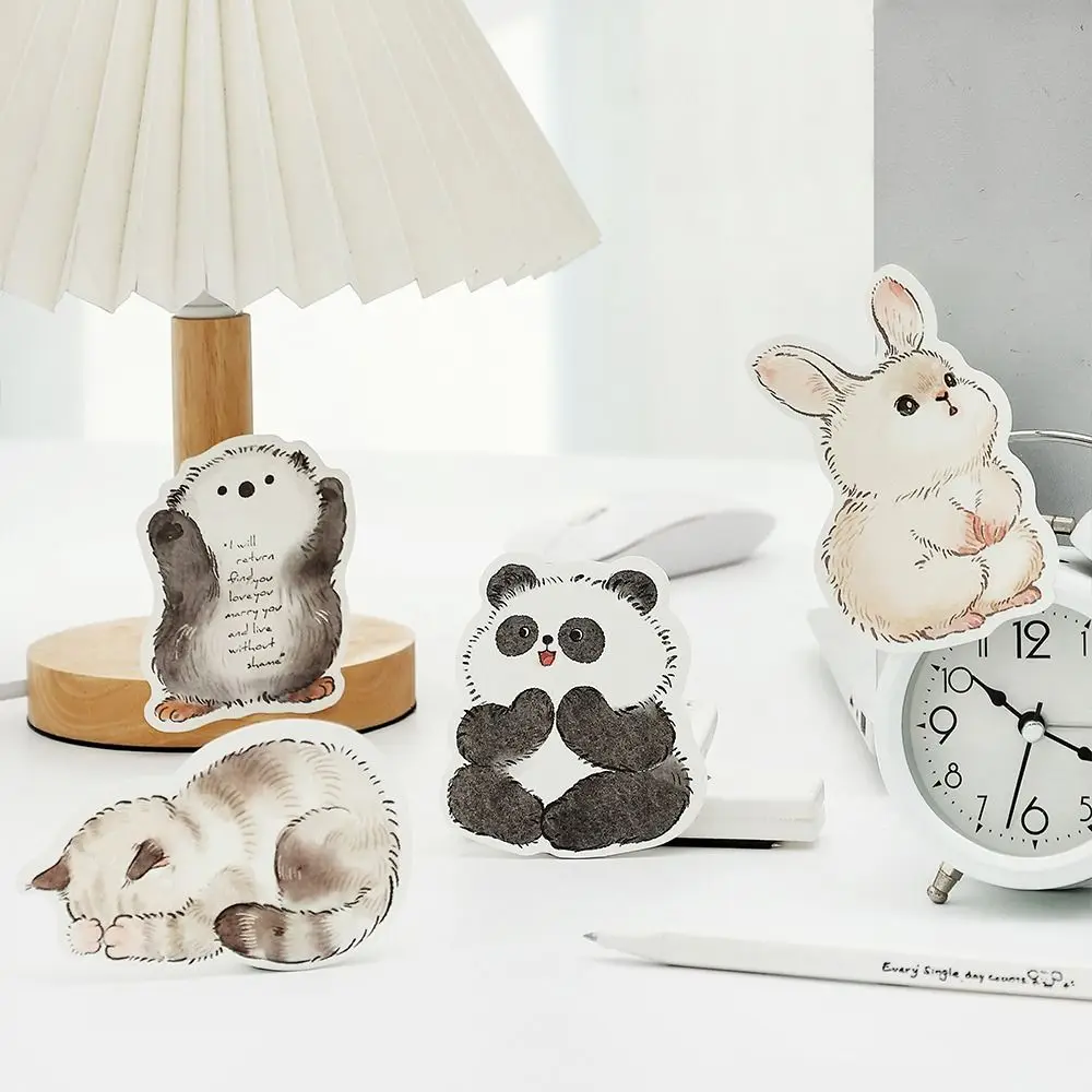 Message Paper Kawaii Animal Sticky Notes Markers Flags Post Memos Index Sticky Notepad Self Sticky Hand-tear Memo Pads