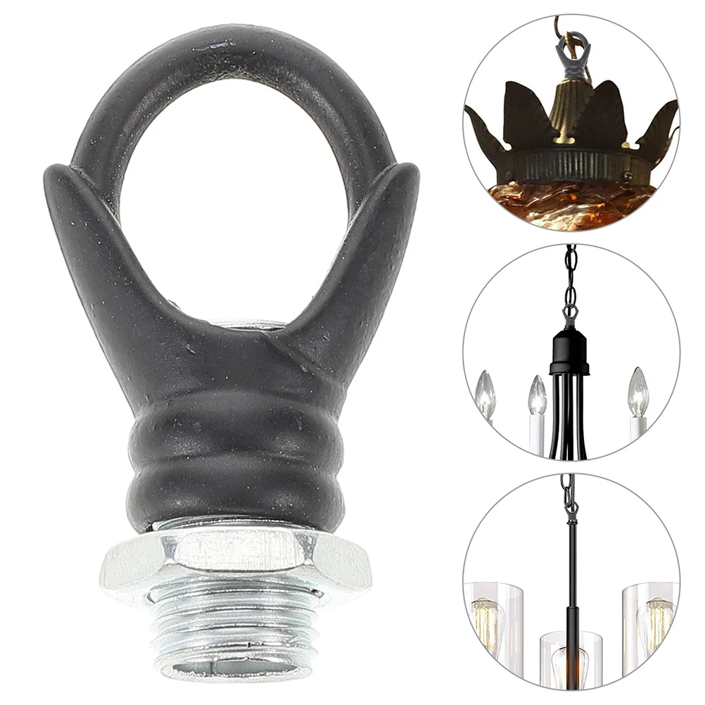 

2pcs Lamp Shade Parts Hardware Lamp Fixture Hooks for Lampshade Rings Eye Nuts Black Iron Material Versatile Design Modern