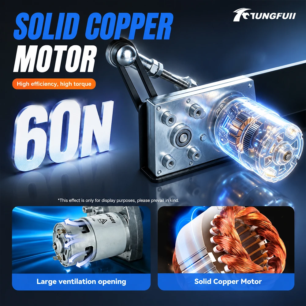 TUNGFUII DC24V Reciprocating Linear Actuator 6-20cm Adjustable Stroke Telescopic Rocker Gear Motor Kit For DIY Automation view 4