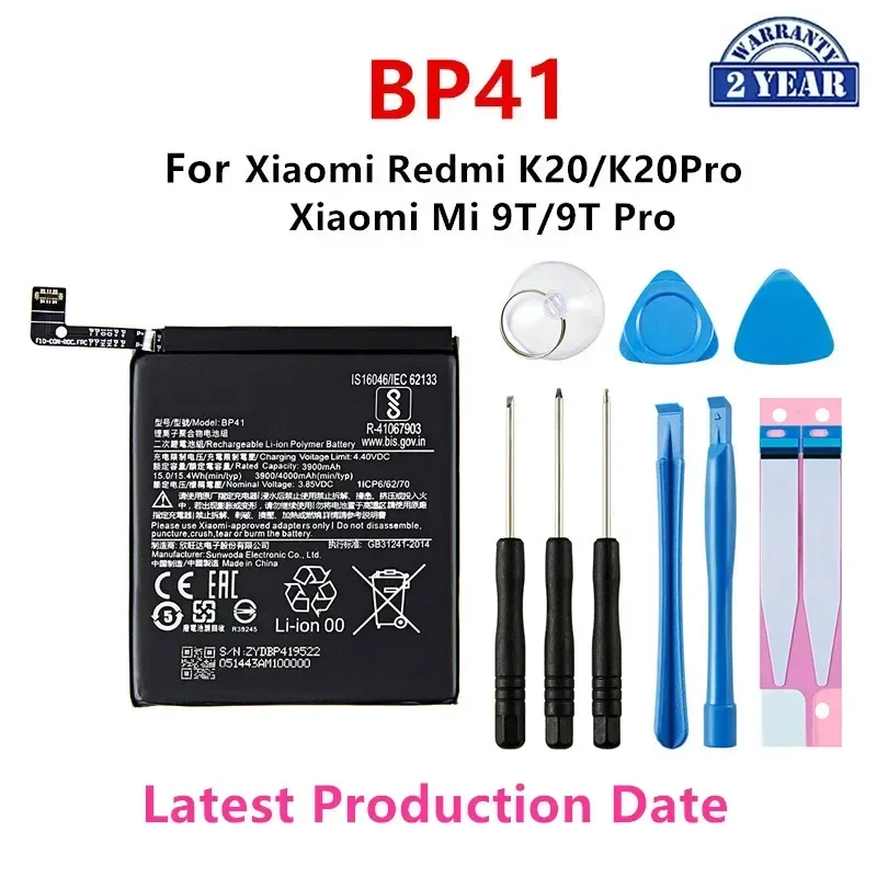 Brand New  BP41 4000mAh Battery For Xiaomi Redmi K20 K20 Pro / Xiaomi Mi 9T T9 Pro BP41 Replacement Batteries +Tools