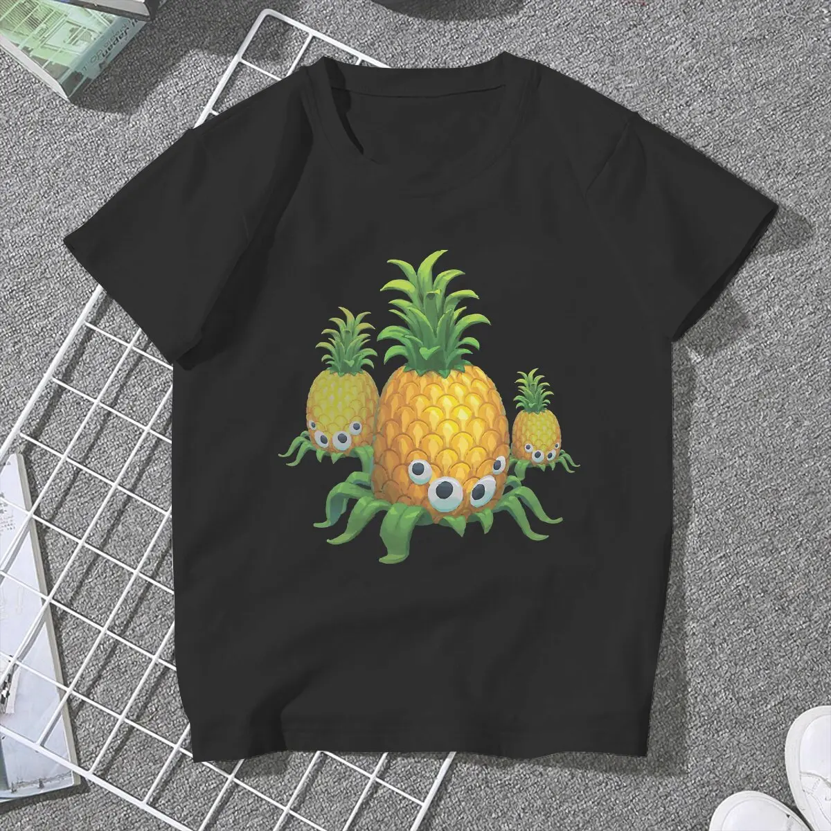 Pineapple Sweet Girls Women T-Shirt Bugsnax Game Blusas Harajuku Casual Short Sleeve Vintage Tops