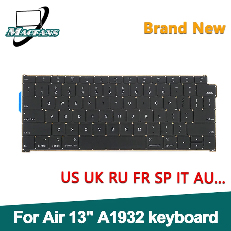 

Laptop New A1932 Keyboard US UK for MacBook Air 13.3" Replacement Standard Keyboard RU FR SP IT MRE82 MVFH2 EMC 3184 2018 Year