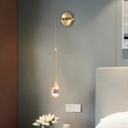 Crystal Wall Lamp Led Lights Modern Lighting Luxury Living Bedroom Bedside Mirror Stair Aisle Front Nordic Creative Wall Sconces