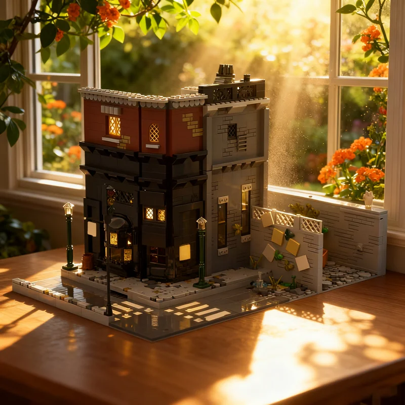 1883pcs MOC Harry The Bar Leaky Cauldron Model Building Blocks Christmas Gift Art Creative Idea Display Birthday Collection 3D