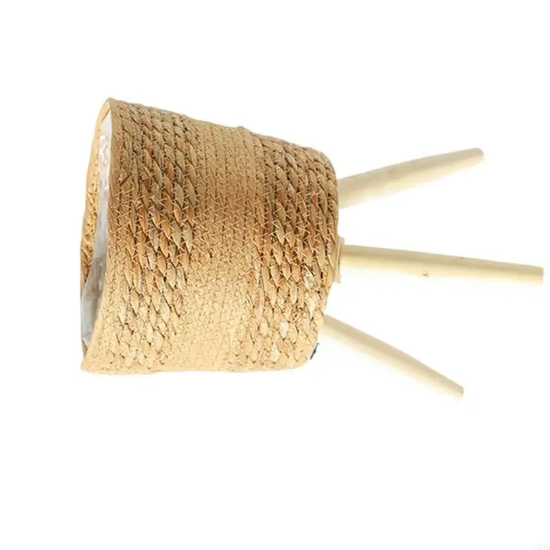 

Indoor Plant Stand with Wooden Support Floor Planter Basket Rack Plant Shelf Decors C5AD