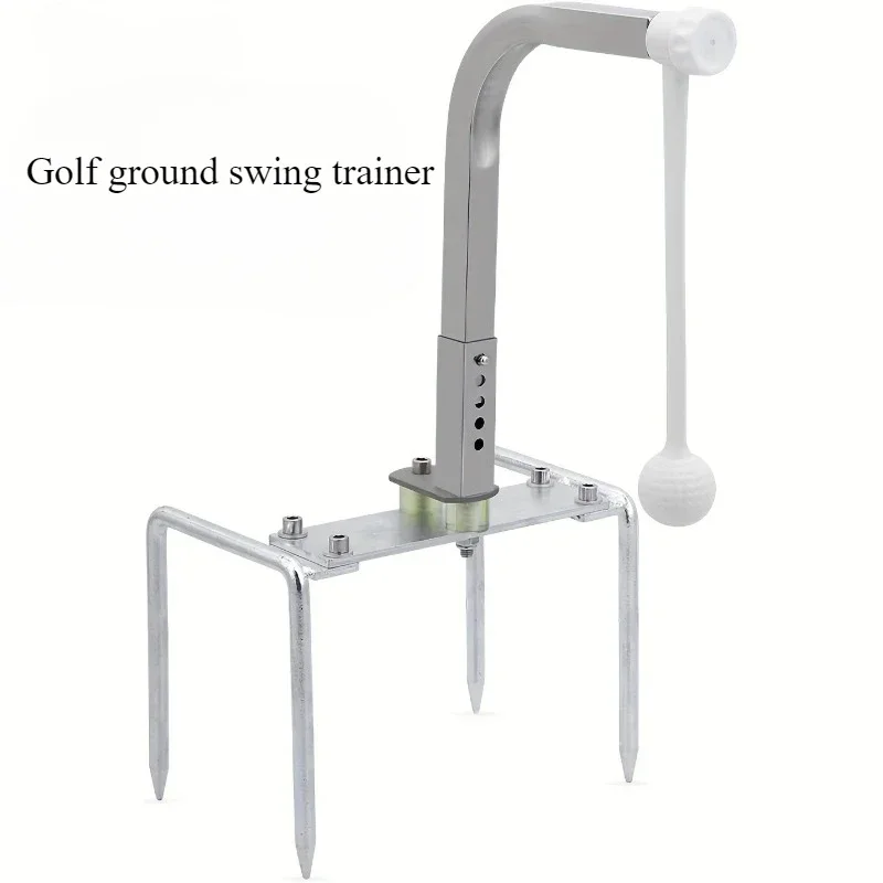 Golf Swing Trainer with 5 Adjustable Heights - Pure Path Golf Swing Practice Mat Training Aid for Indoor & Outdoor Home Use