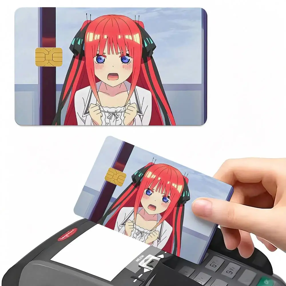 Nino Nakano Card Sticker Cartoon Art Credit Card Skin Anti Scratch Bank Debit Card Decal