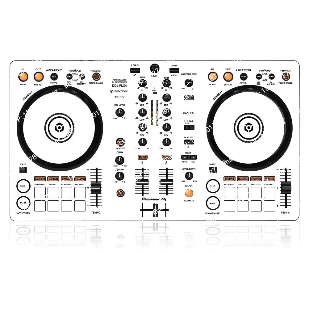 Skin DDJ-FLX4 film all-in-one machine flx4 controller disc player ddjflx4 sticker white