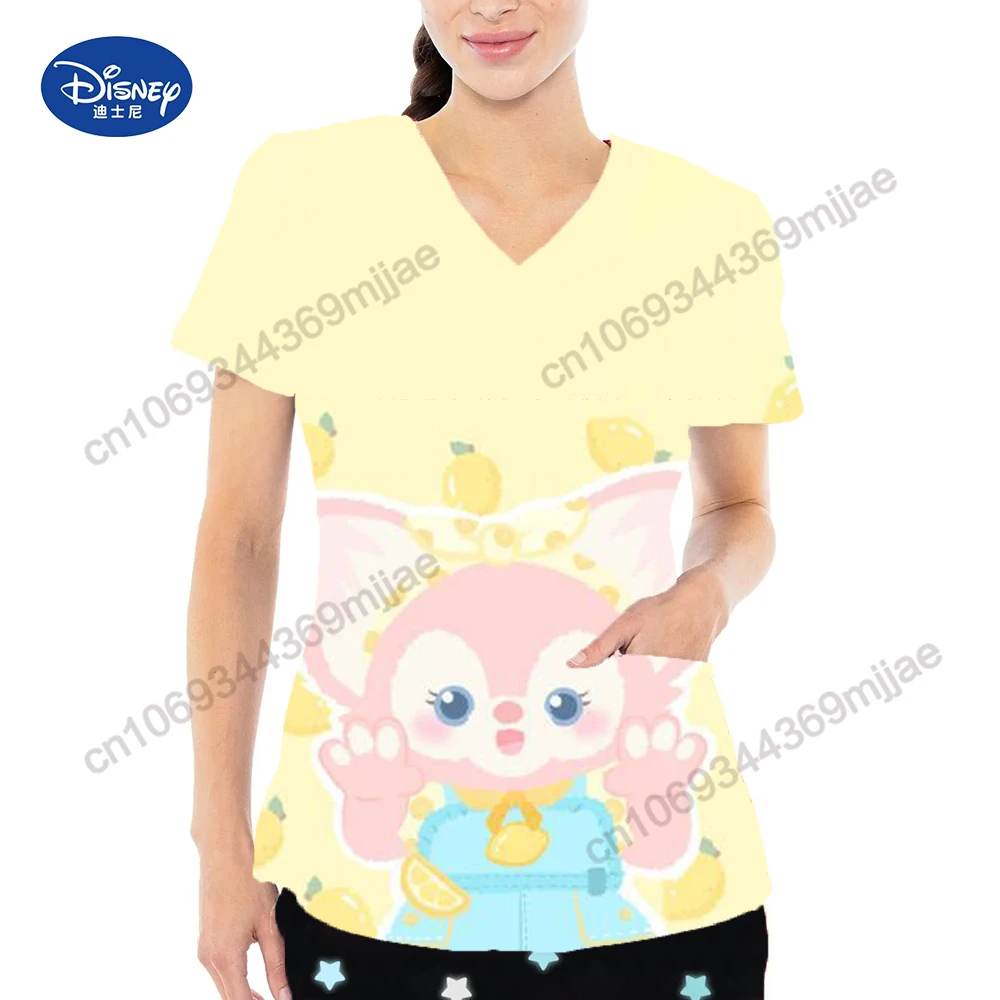 Uniforme d'Infirmière Style Disney pour Femme, Chemisiers d'Été, Économie Graphiques de Poche, Vêtements de Mode Coréenne, Haut Kpop Yk2, Y-Y2K, 2023