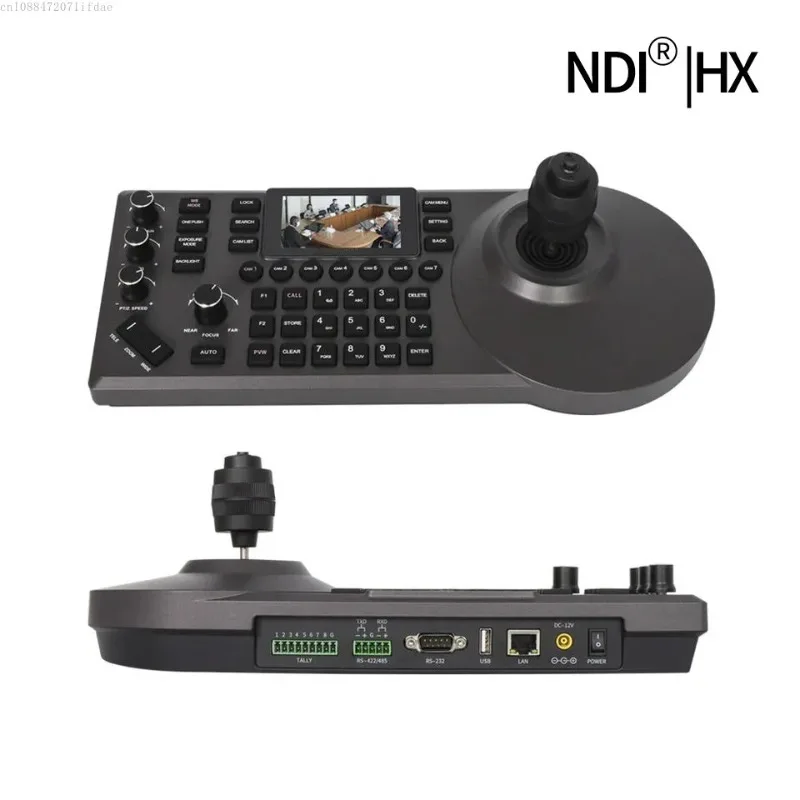 

4D-джойстик-клавиатура NDI POE PTZ-контроллер 3-дюймовый ЖК-экран с предварительным обзором PTZ-камеры в реальном времени Джойстик-контроллер управления 255 предустановленных