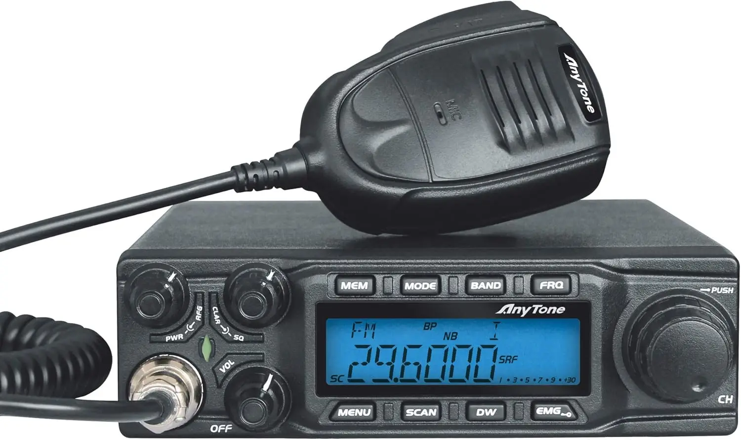 AnyTone AT-6666 10 Meter Radio High Power 15W/45W/60W 40CH Mobile Transceiver SSB(PEP)