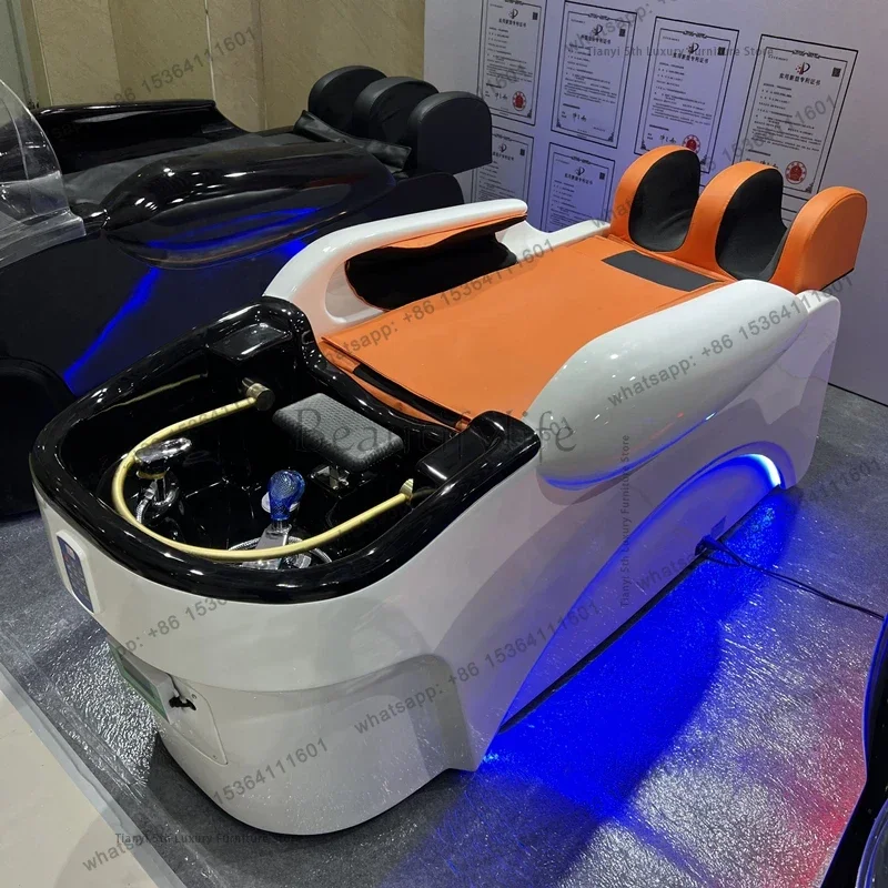 LSElectric Massage Shampoo Chairs Hair Salon Water Cycle Fumigation Multifunction Shampoo Chairs Salon Furniture Silla Champu FY