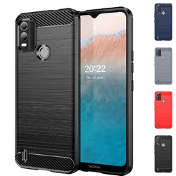 Carbon Fiber Case For Nokia 1 5 6 7 8 Nokia 3.1 5.1 6.1 7.1 Plus 8.1 Shockproof Bumper Soft TPU Cover For Nokia 2.2 3.2 4.2 6.2