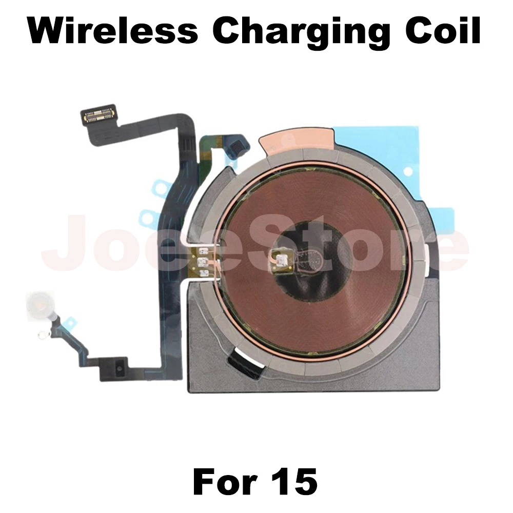 Wireless Charging Coil For iPhone 15 14 13 12 Pro Max Mini Plus With Magnet Power Volume Button Flashlight Flex NFC Charge Panel