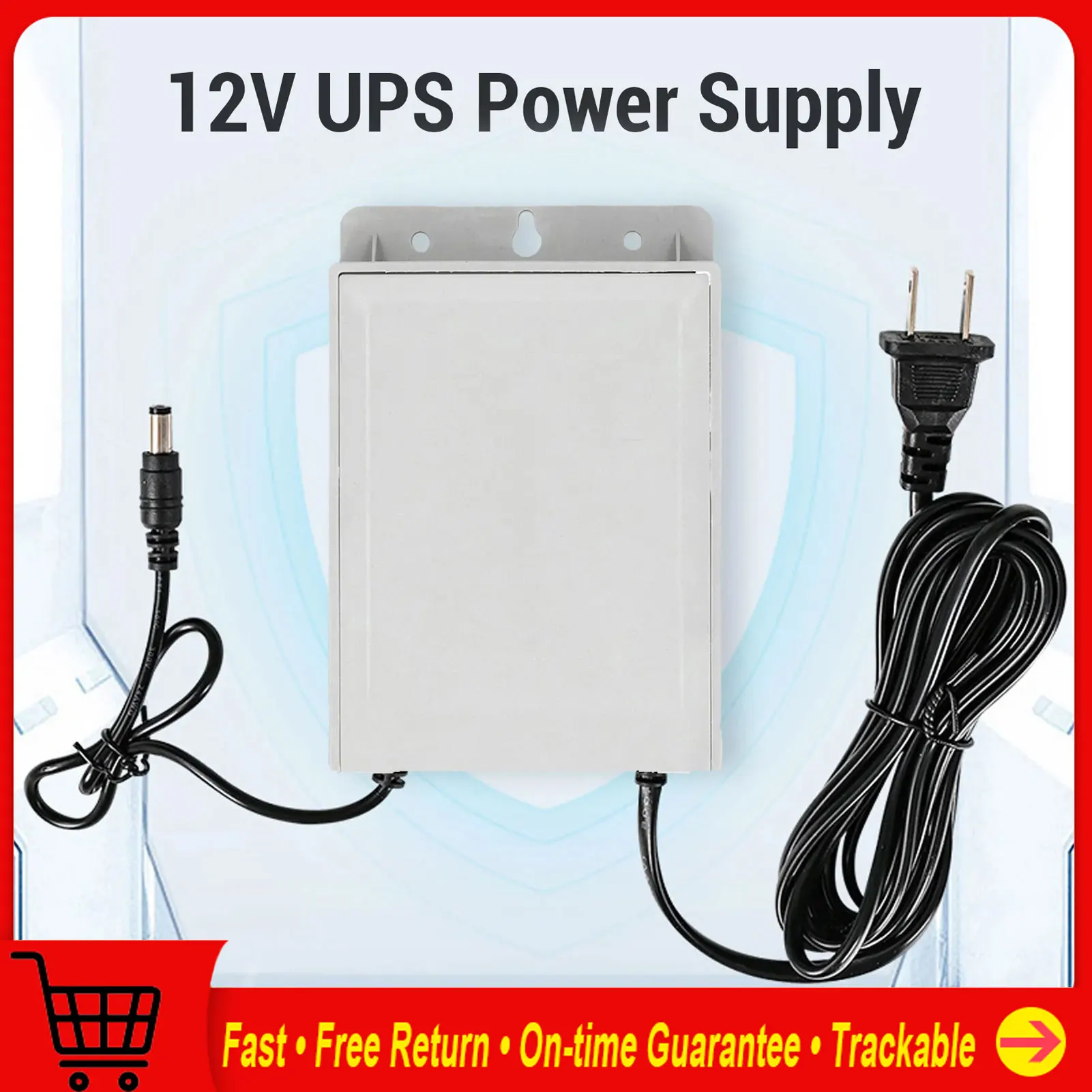 

12V UPS Battery Backup 1.5A 3600mAh Rainproof Mini UPS Uninterruptible Power Supply with DC5.5x2.1mm Connector Mini UPS 12V UPS