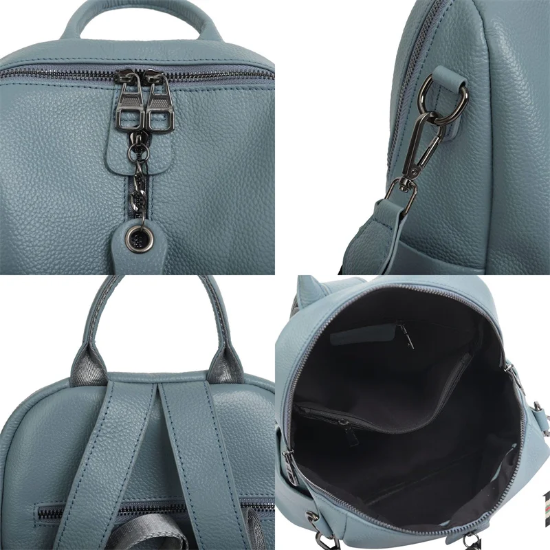 因果本物の牛革バックパック女性本革トラベルパックファッションレディース牛革ショルダーバッグ