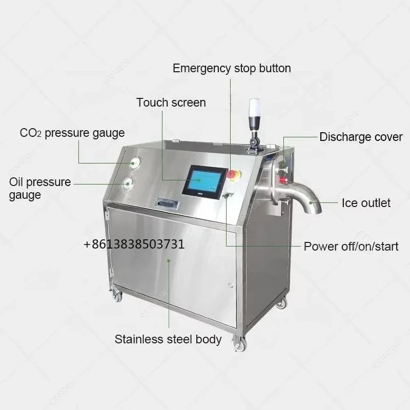 100kg/h Electric Dry Ice Block Equipment / Machine Producing Dry Ice / Dry Ice Making Machine