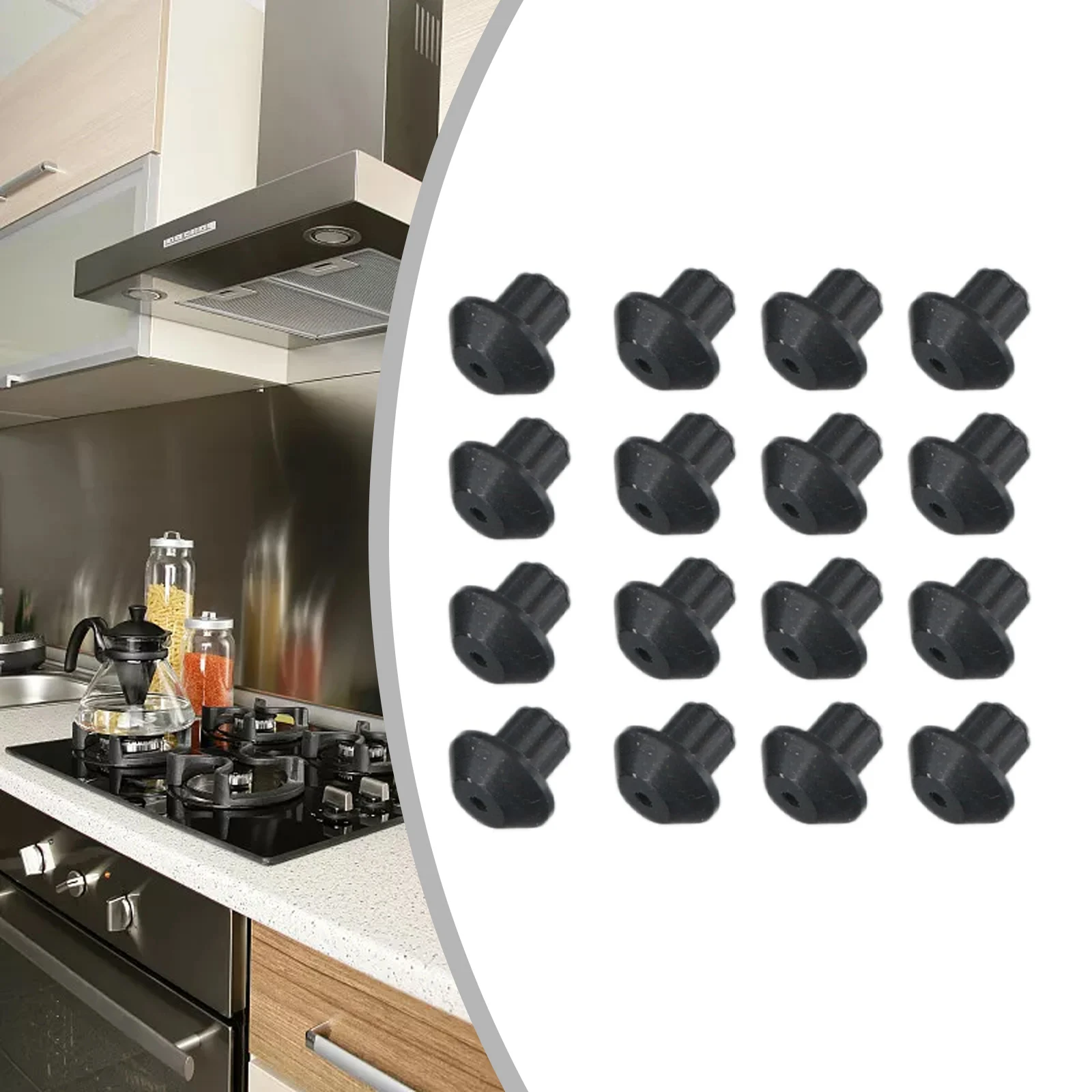 

Rubber Feet Protect Your Range Cooktop and Keep Your Pans Stable with 16 Replacement Rubber Feet for GE WB2K101