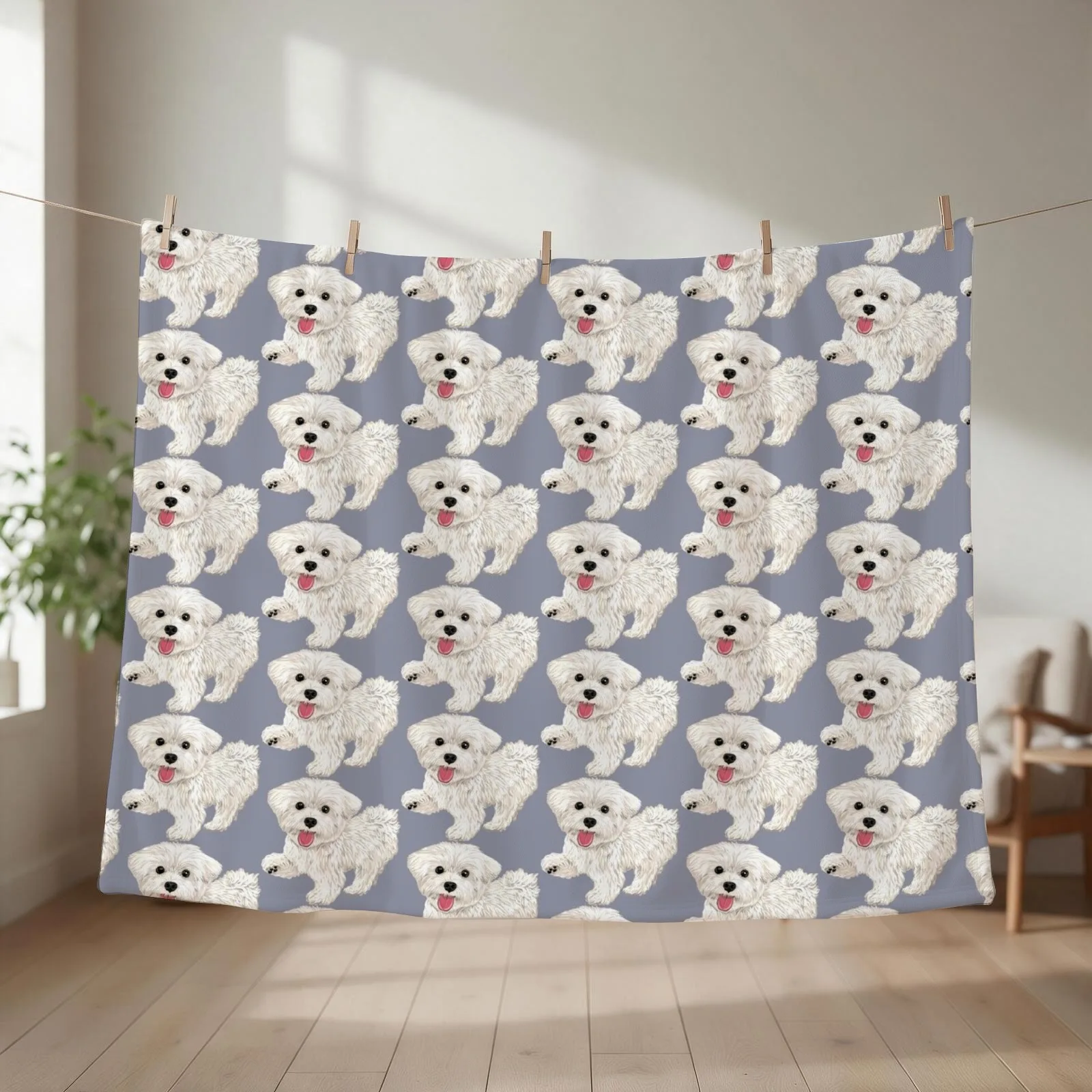 Maru the Maltese Throw Blanket Thermals For Travel Stuffeds Picnic wednesday Blankets