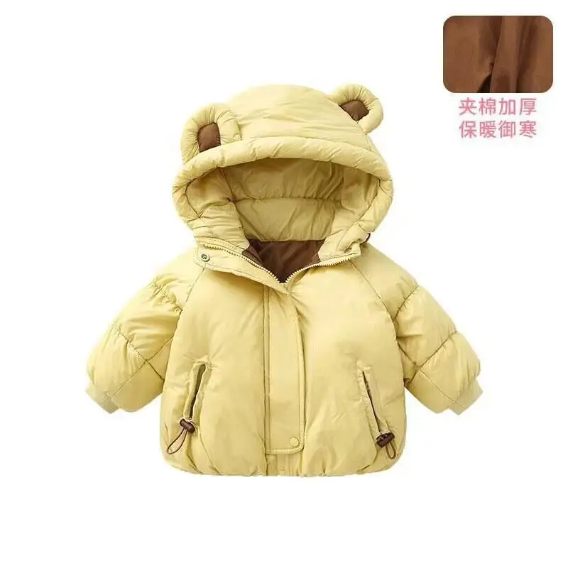 

children's clothing for boys and girls,2025 New winter Korean-style thickened down cotton bread jackets for infants and children