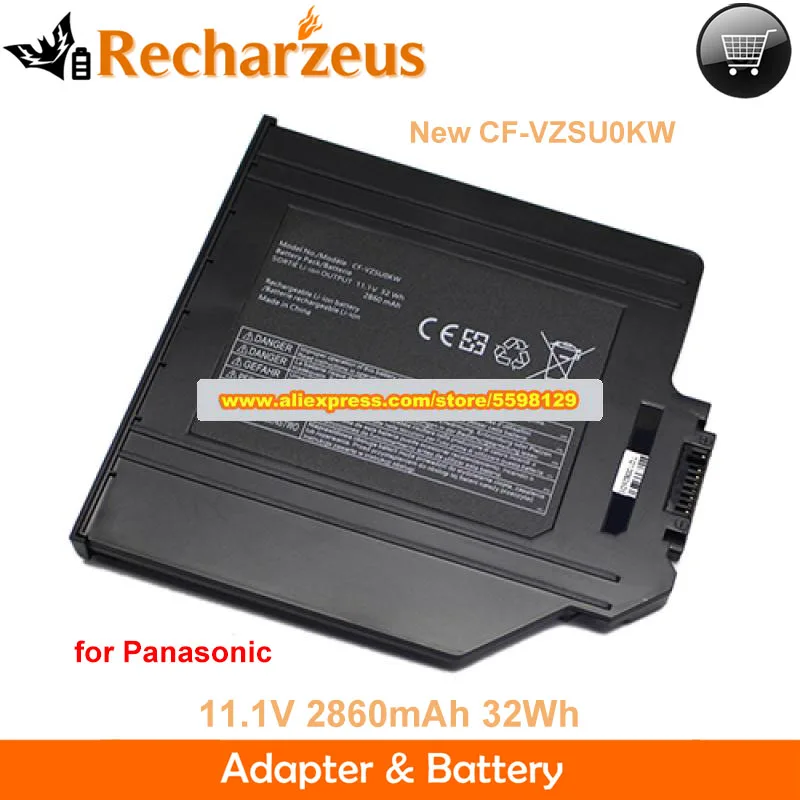 

New CF-VZSU0KW Battery CF-VZSU0PW 11.1V 2860mAh 32Wh for Panasonic CF-54 2nd Bay Cf-54mk1 Media Bay 2nd Laptop Battery