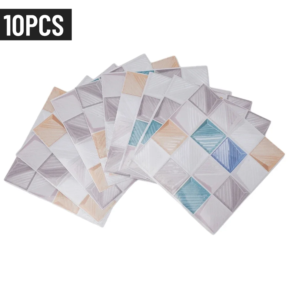10pcs Moroccan Self Adhesive Waterproof Kitchen Bathroom Vinyl Mosaic Peel And Stick Tile Stickers For Kitchen Island Walls