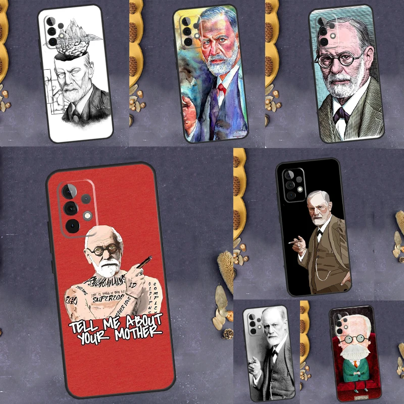 Sigmund Freud Cover For Samsung Galaxy A34 A54 A14 A73 A53 A33 A13 A12 A32 A52 A72 A50 A70 A71 A51 Case