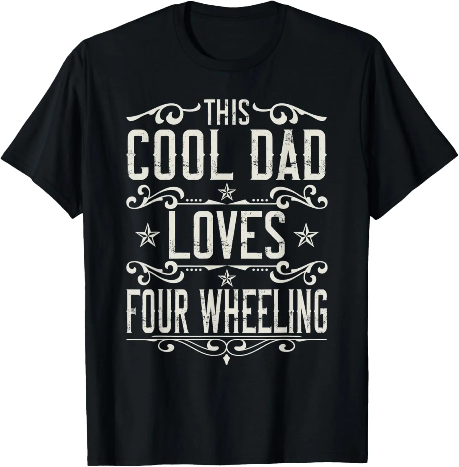 Mens This Cool Dad Loves 4 Wheeling ATV Quad Rider Fathers Day T-Shirt