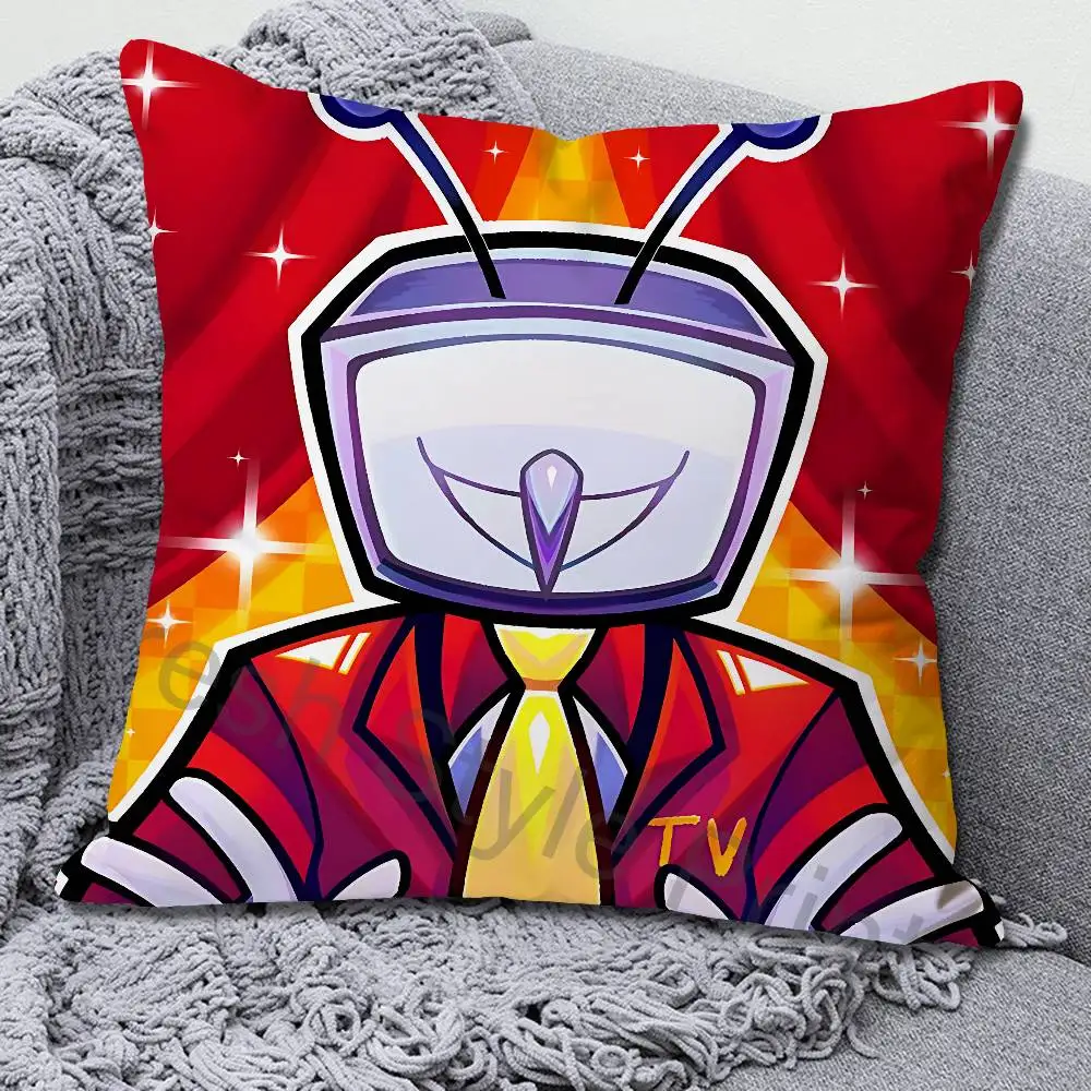 Game D-Deltarunes T-Tenna Anime Celebrity Merchandise All-Match Printed Pillow Case Sofa Car Office Room Decoration Protector