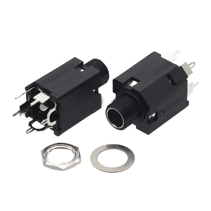 630-5P 6.35 مللي متر ميكروفون ميكروفون سماعة المقبس 5 دبوس الصوت مضخم الصوت مقبس الإناث #3