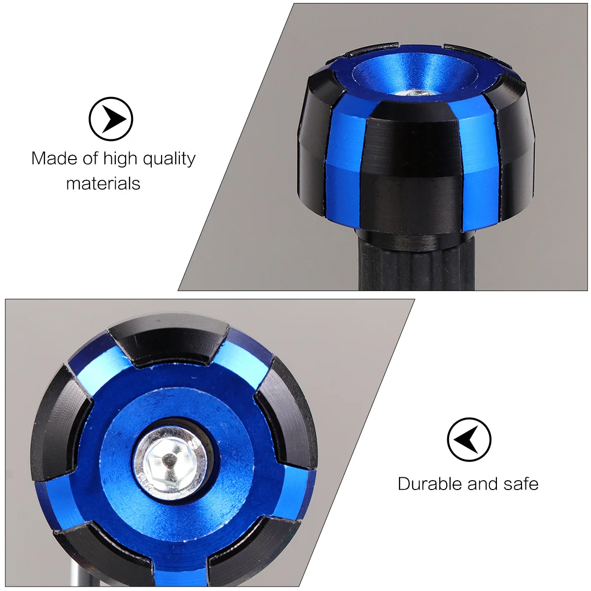 

2pcs Motorbike Handlebar Plug Aluminum Alloy Durable Handlebar Cap For Motorcycle Protection Modification Accessory Round Plug