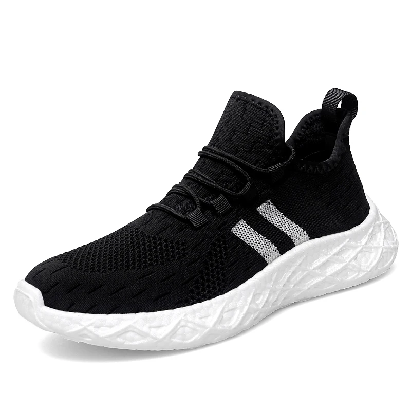 

Summer men's running shoes fly woven mesh breathable women's shoes outdoor light and comfortable tennis shoes light sports shoes