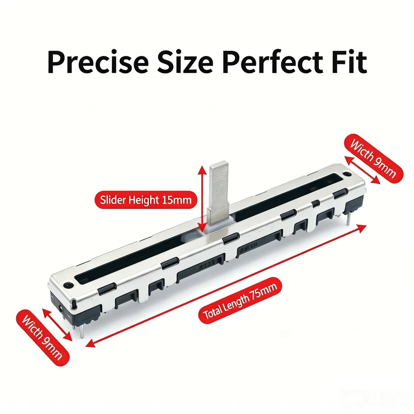 1pc 75MM Original MG16CX Mixer Sliding Potentometer Fader A20Kx2 Dual Channel for MG12XU Mixing Console Volume Pusher Switch