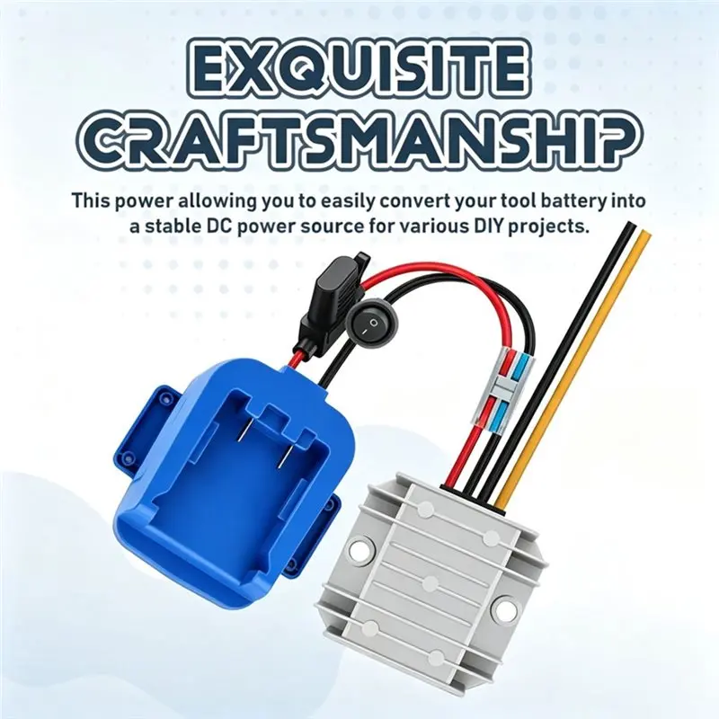 B29C-Battery Converter Adapter 24V To 12V With Fuse Switch For Kobalt 24V Lithium Battery- Power Wheel For Rc Car Truck 15A 180W