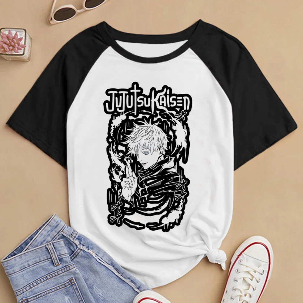 

Jujutsu Kaisen female University hip hop Grunge Comfortable streetwear t-shirt kawaii Gothic Psychedelic 2000s Punk Graphic