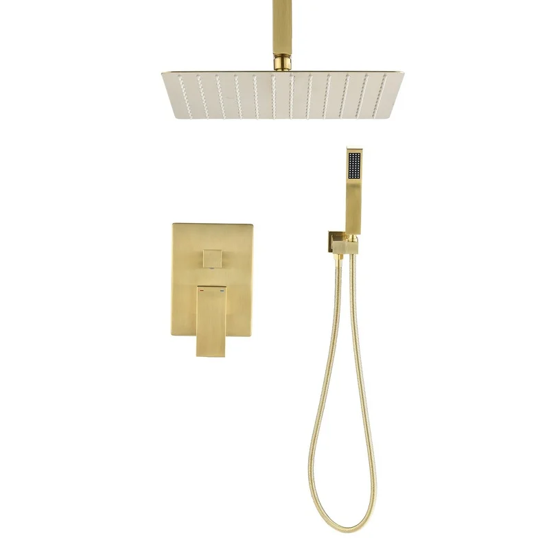 

Ceiling Mounted Shower System with Handheld and 10" Shower Head